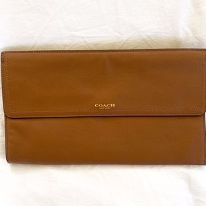 Coach leather clutch bag